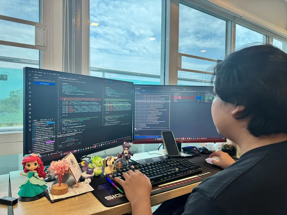 Engineer working on the game backend